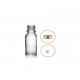 10 ml Şeffaf Cam Şişe Gold Metal Düz Kapaklı