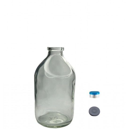 100 ml Şeffaf Penisilin Şişesi Flip-Off (Aşı) Kapaklı