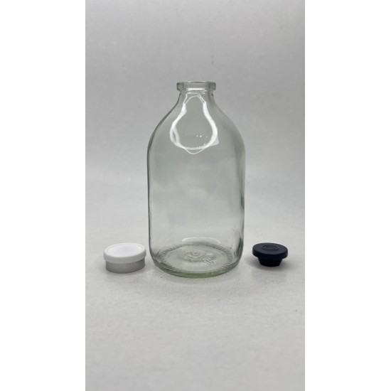 100 ml Şeffaf Penisilin Şişesi Flip-Off (Aşı) Kapaklı