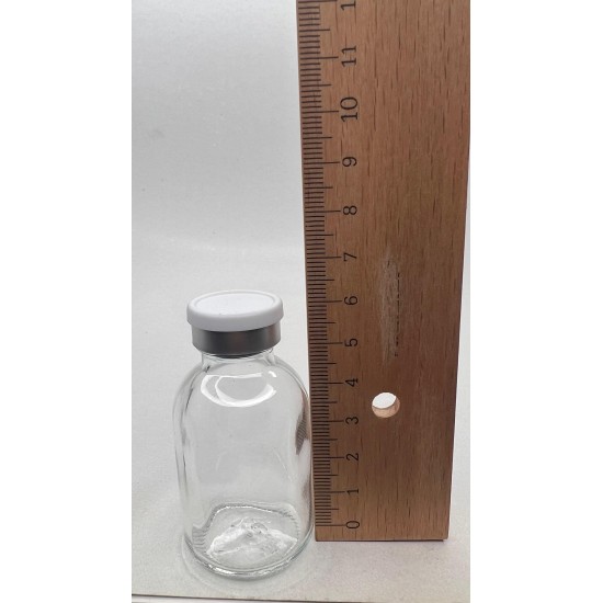 30 ml Şeffaf Penisilin Şişesi Flip-Off (Aşı) Kapaklı Cam Flakon