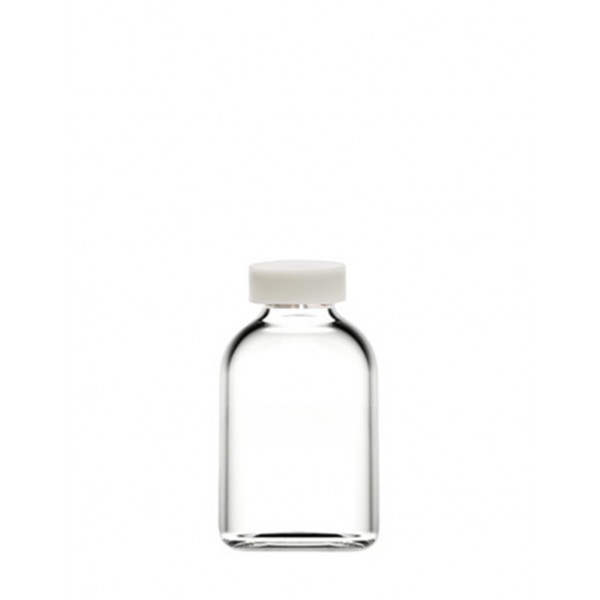 25 ml Şeffaf Cam Flakon (Penisilin Şişesi) Geçme Kapaklı