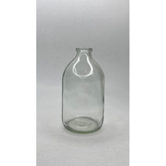 100 ml Şeffaf Cam Flakon (Penisilin Şişesi) Geçme Kapaklı
