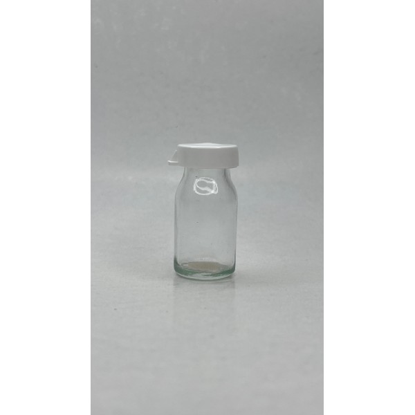 10 ml Şeffaf Cam Flakon (Penisilin Şişesi) Geçme Kapaklı