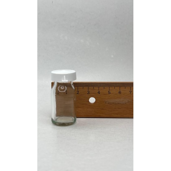 10 ml Şeffaf Cam Flakon (Penisilin Şişesi) Geçme Kapaklı