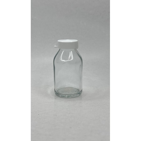 20 ml Şeffaf Cam Flakon (Penisilin Şişesi) Geçme Kapaklı