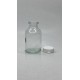 25 ml Şeffaf Cam Flakon (Penisilin Şişesi) Geçme Kapaklı