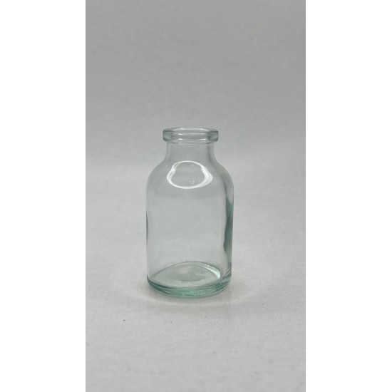 25 ml Şeffaf Cam Flakon (Penisilin Şişesi) Geçme Kapaklı