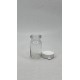 6 ml Şeffaf Cam Flakon (Penisilin Şişesi) Geçme Kapaklı