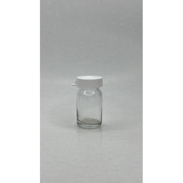 6 ml Şeffaf Cam Flakon (Penisilin Şişesi) Geçme Kapaklı