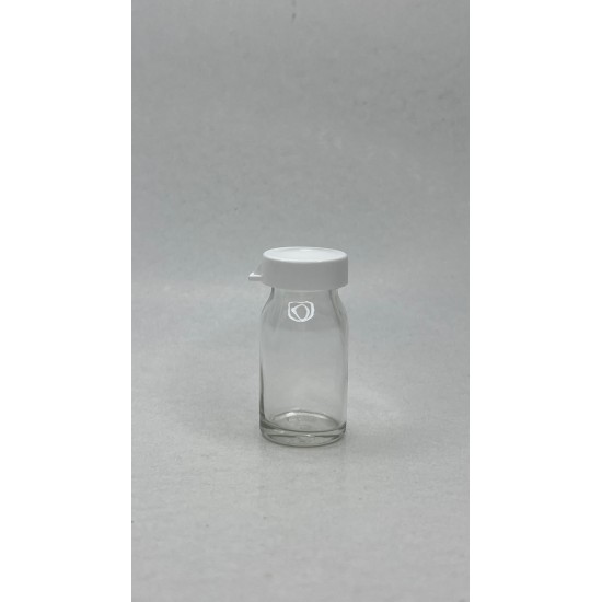 8 ml Şeffaf Cam Flakon (Penisilin Şişesi) Geçme Kapaklı