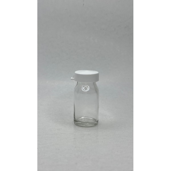 8 ml Şeffaf Cam Flakon (Penisilin Şişesi) Geçme Kapaklı