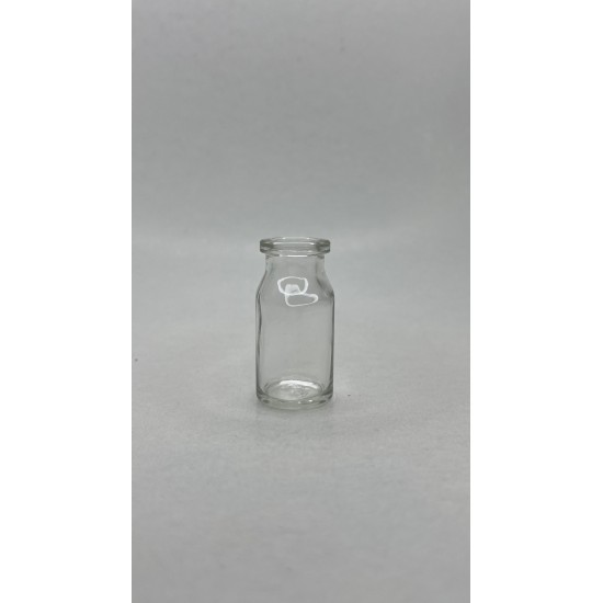 8 ml Şeffaf Cam Flakon (Penisilin Şişesi) Geçme Kapaklı