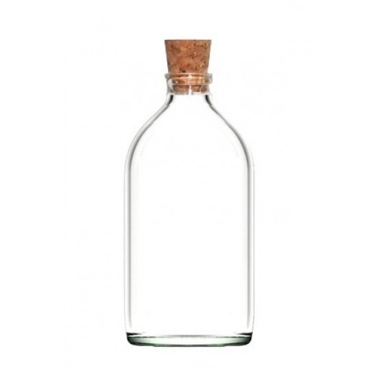 100 ml Şeffaf Cam Flakon (Penisilin Şişesi) Mantar Tıpalı