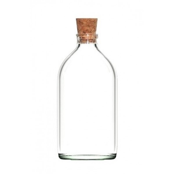 100 ml Şeffaf Cam Flakon (Penisilin Şişesi) Mantar Tıpalı
