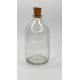 100 ml Şeffaf Cam Flakon (Penisilin Şişesi) Mantar Tıpalı