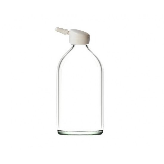100 ml Şeffaf Cam Flakon (Penisilin Şişesi) Tank Damlalıklı Kör Tıpalı