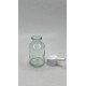 20 ml Şeffaf Cam Flakon (Penisilin Şişesi) Tank Damlalıklı ve Kör Tıpalı