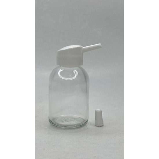 30 ml Şeffaf Cam Flakon (Penisilin Şişesi) Tank Damlalıklı ve Kör Tıpalı
