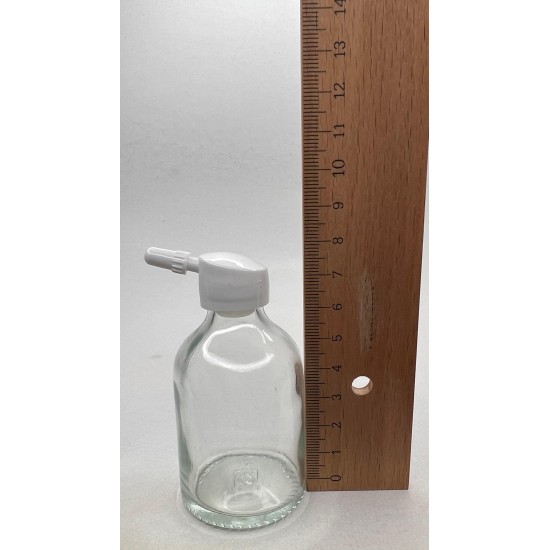 50 ml Şeffaf Cam Flakon (Penisilin Şişesi) Tank Damlalıklı ve Kör Tıpalı