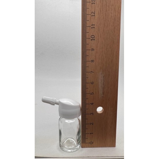 6 ml Şeffaf Cam Flakon (Penisilin Şişesi) Tank Damlalıklı ve Kör Tıpalı