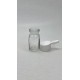 6 ml Şeffaf Cam Flakon (Penisilin Şişesi) Tank Damlalıklı ve Kör Tıpalı