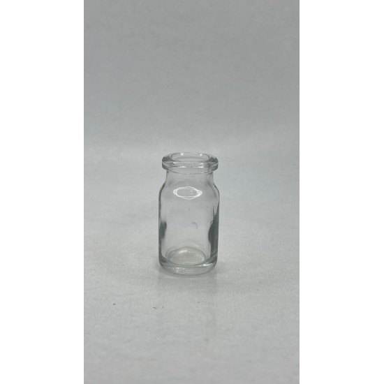 6 ml Şeffaf Cam Flakon (Penisilin Şişesi) Tank Damlalıklı ve Kör Tıpalı