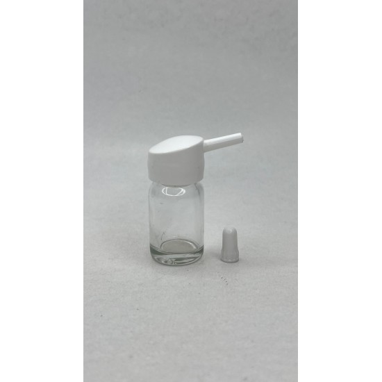 6 ml Şeffaf Cam Flakon (Penisilin Şişesi) Tank Damlalıklı ve Kör Tıpalı