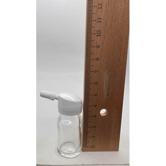 8 ml Şeffaf Cam Flakon (Penisilin Şişesi) Tank Damlalıklı ve Kör Tıpalı