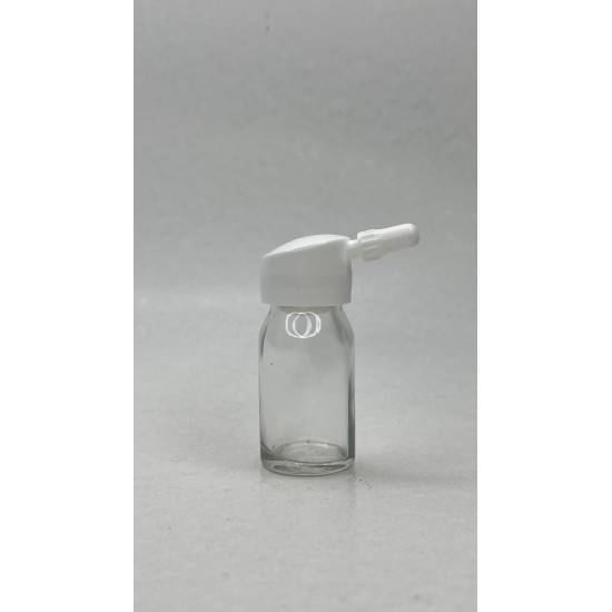 8 ml Şeffaf Cam Flakon (Penisilin Şişesi) Tank Damlalıklı ve Kör Tıpalı
