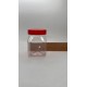 250 ml Şeffaf PET Gıda Kavanozu Kırmızı Vidalı Kapaklı