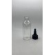 100 ml Şeffaf Plastik Şişe (PET) Siyah Asansör Kapaklı (Çevirmeli Damlatmalı Kapak)
