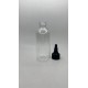150 ml Şeffaf Plastik Şişe (PET) Siyah Asansör Kapaklı (Çevirmeli Damlatmalı Kapak)