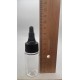 30 ml Şeffaf Plastik Şişe (PET) Siyah Asansör Kapaklı (Çevirmeli Damlatmalı Kapak)