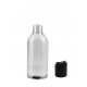 100 ml Şeffaf Plastik Şişe (PET) Siyah Disc Top Kapaklı