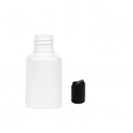 60 ml Beyaz Plastik Şişe (PET) Siyah Disc Top Kapaklı