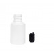 60 ml Beyaz Plastik Şişe (PET) Siyah Disc Top Kapaklı