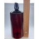 1000 ml Kahverengi Plastik Şişe (PET) Siyah Disc Top Kapaklı (1 Litre)