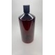 1000 ml Kahverengi Plastik Şişe (PET) Siyah Disc Top Kapaklı (1 Litre)