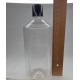 1000 ml (1 Litre) Şeffaf Plastik Şişe (PET) Siyah Disc Top Kapaklı