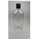 1000 ml (1 Litre) Şeffaf Plastik Şişe (PET) Siyah Disc Top Kapaklı