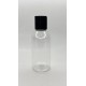 100 ml Şeffaf Plastik Şişe (PET) Siyah Disc Top Kapaklı