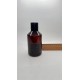 250 ml Kahverengi Plastik Şişe (PET) Siyah Disc Top Kapaklı