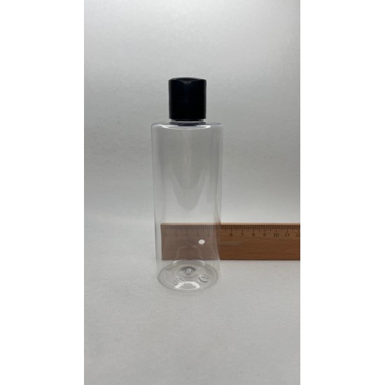 250 ml Şeffaf Plastik Şişe (PET) Disc Top Kapaklı
