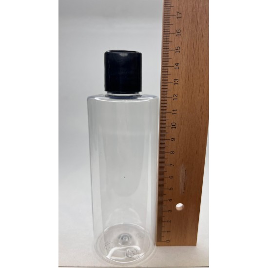 250 ml Şeffaf Plastik Şişe (PET) Disc Top Kapaklı