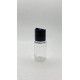 30 ml Şeffaf Plastik Şişe (PET) Siyah Disc Top Kapaklı