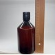 500 ml Kahverengi Plastik Şişe (PET) Siyah Disc Top Kapaklı