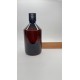 500 ml Kahverengi Plastik Şişe (PET) Siyah Disc Top Kapaklı