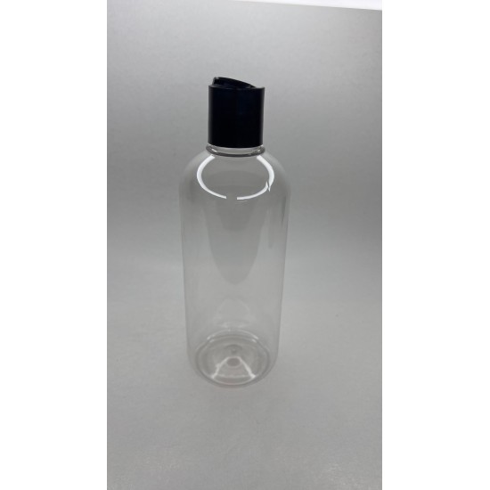 500 ml Şeffaf Plastik Şişe (PET) Siyah Disc Top Kapaklı