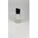 60 ml Şeffaf Plastik Şişe (PET) Siyah Disc Top Kapaklı