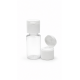 10 ml Şeffaf Plastik Şişe (PET) Beyaz Fliptop Kapaklı